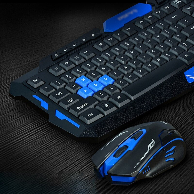 Hk8100 2.4 G Wireless Gaming Keyboard Mouse Combo Ergonomics Waterproof Optical for Pc Laptop Desktop Gamer