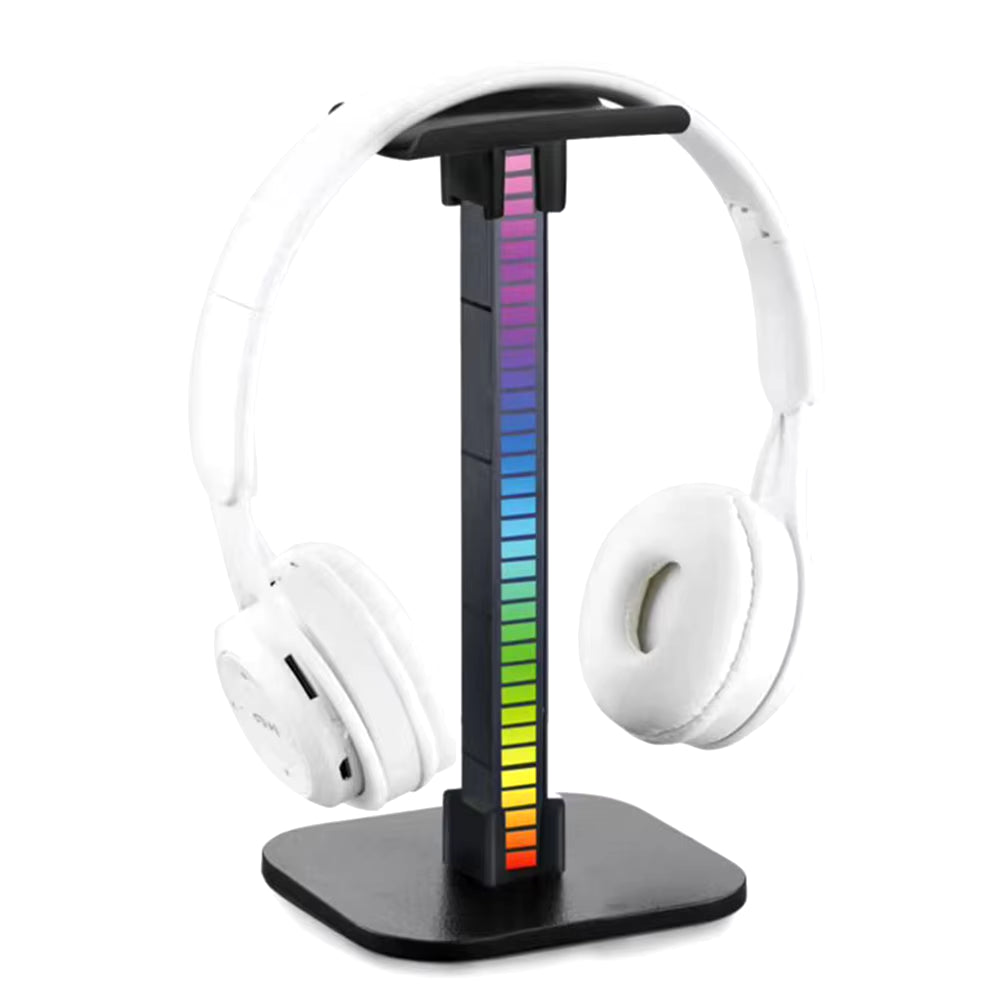 RGB Gaming Headphone Stand 10 Lighting Effects Headphone Stand Holder Rack USB Port 3.5Mm Audio Port Desktop Headset Bracket