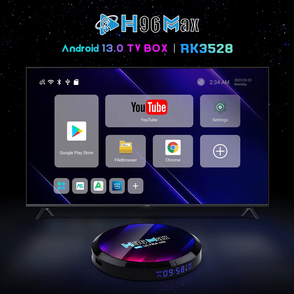 Android TV Box MAX RK3528 Android Box Support 2.4G/5.8G Wifi6 BT5.0 4K Video Set Top TV Box Decode and Play 8K 24Fps