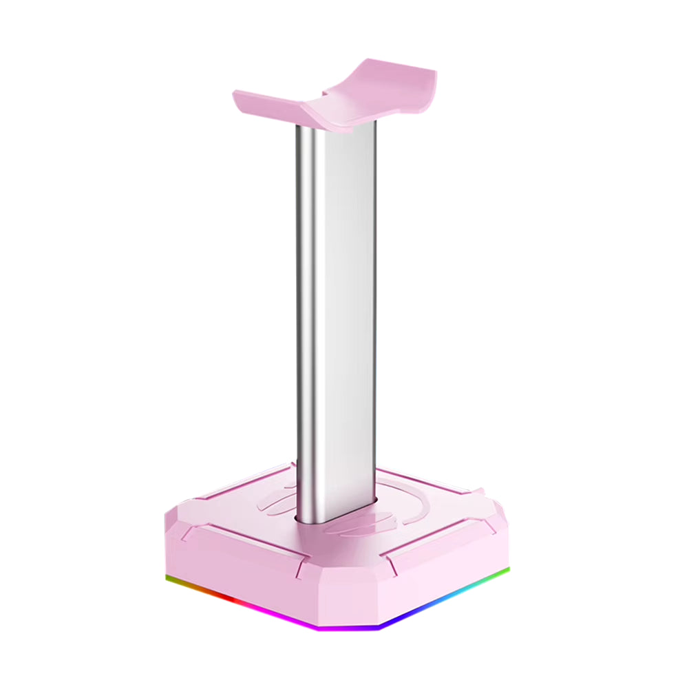 RGB Gaming Headphone Stand 10 Lighting Effects Headphone Stand Holder Rack USB Port 3.5Mm Audio Port Desktop Headset Bracket